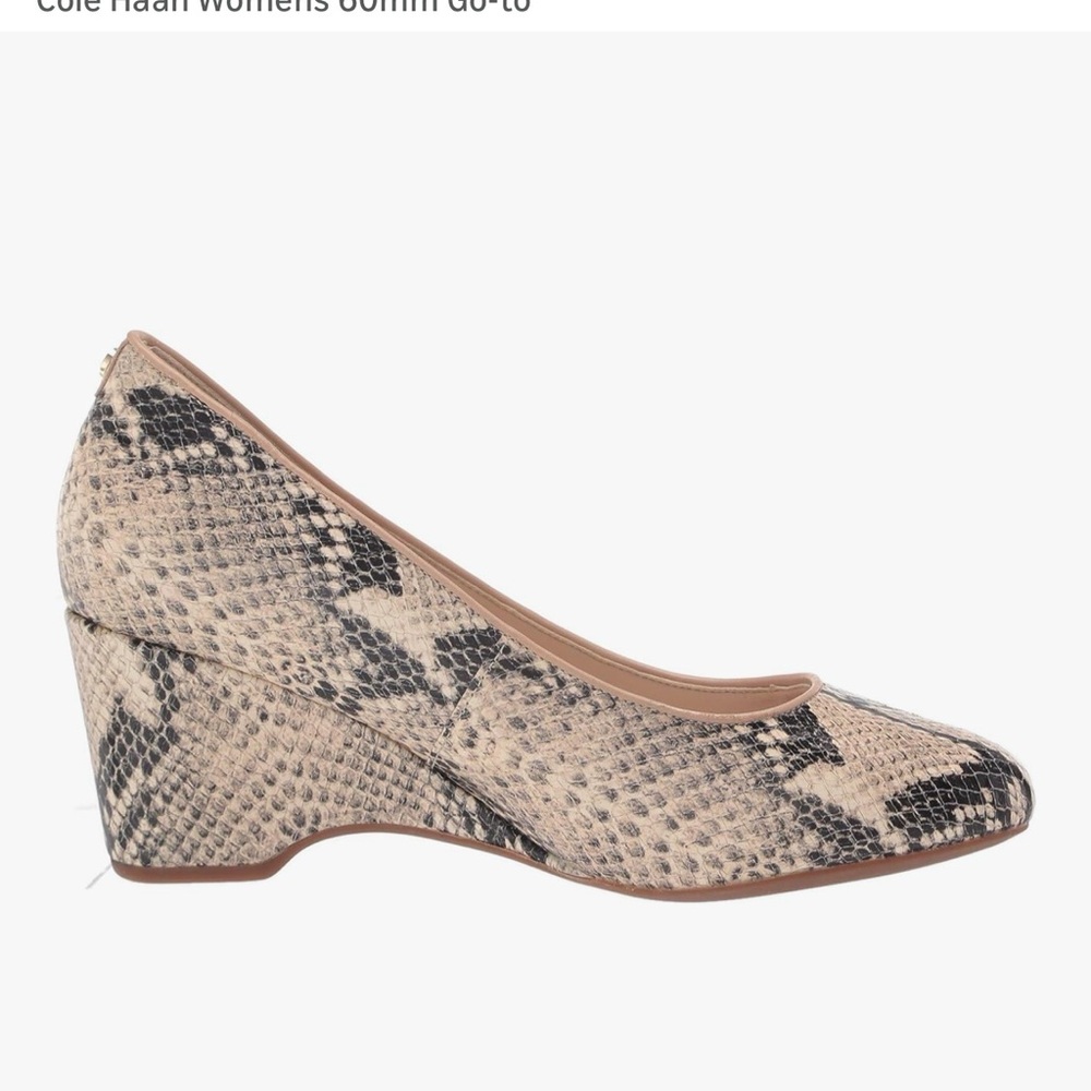 Cole Haan Snake Print Wedge Shoes